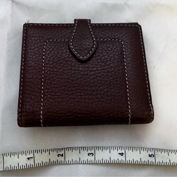Burberry Brown Leather Buckle Flap French Wallet - Picture 4 of 15